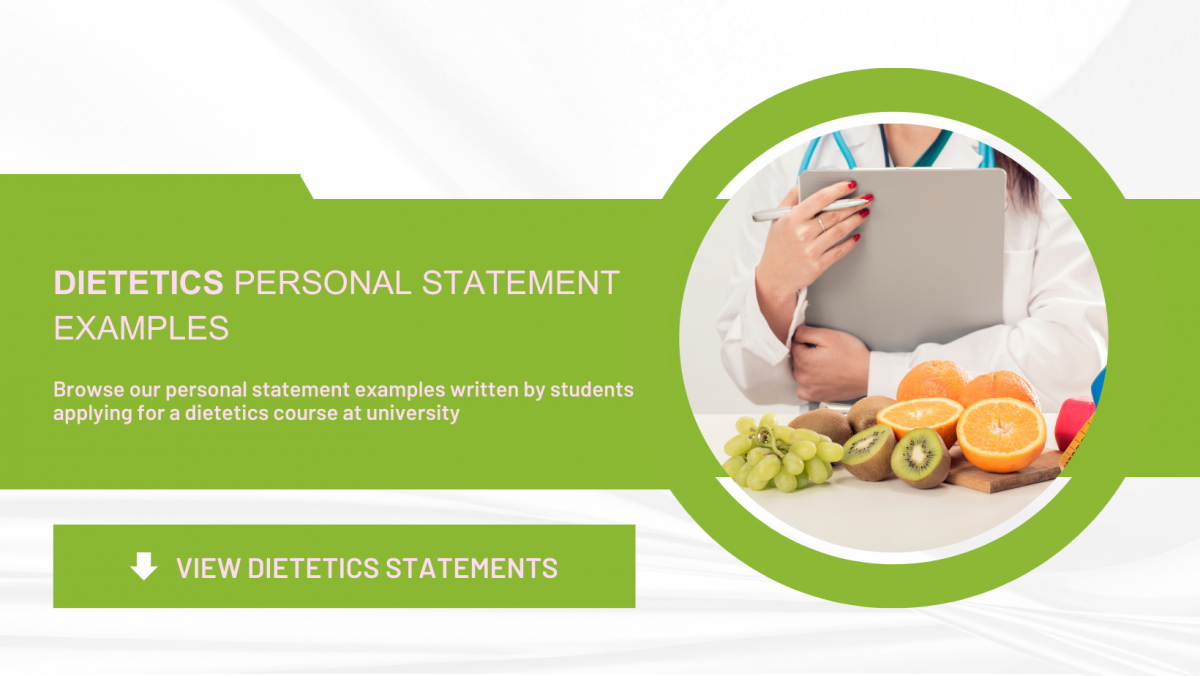 personal statement for dietetics